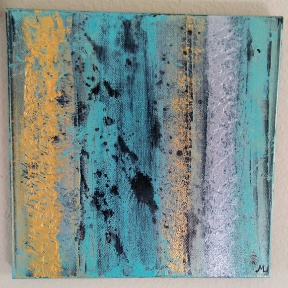 Pair of 12" X 12" OOAK PAINTINGS - Picture 2 of 4